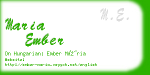 maria ember business card
